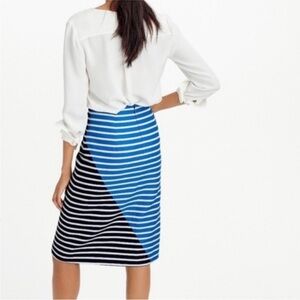 Womens J. Crew Colorblock Striped Skirt